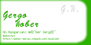 gergo wober business card